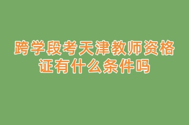 跨学段考天津教师资格证有什么条件吗